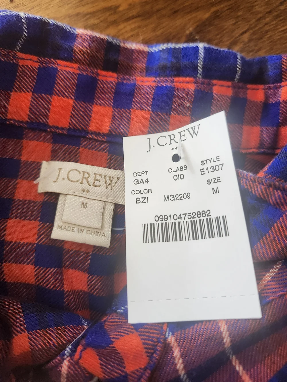 J. Crew Plaid Midi Dress - Blue & Red